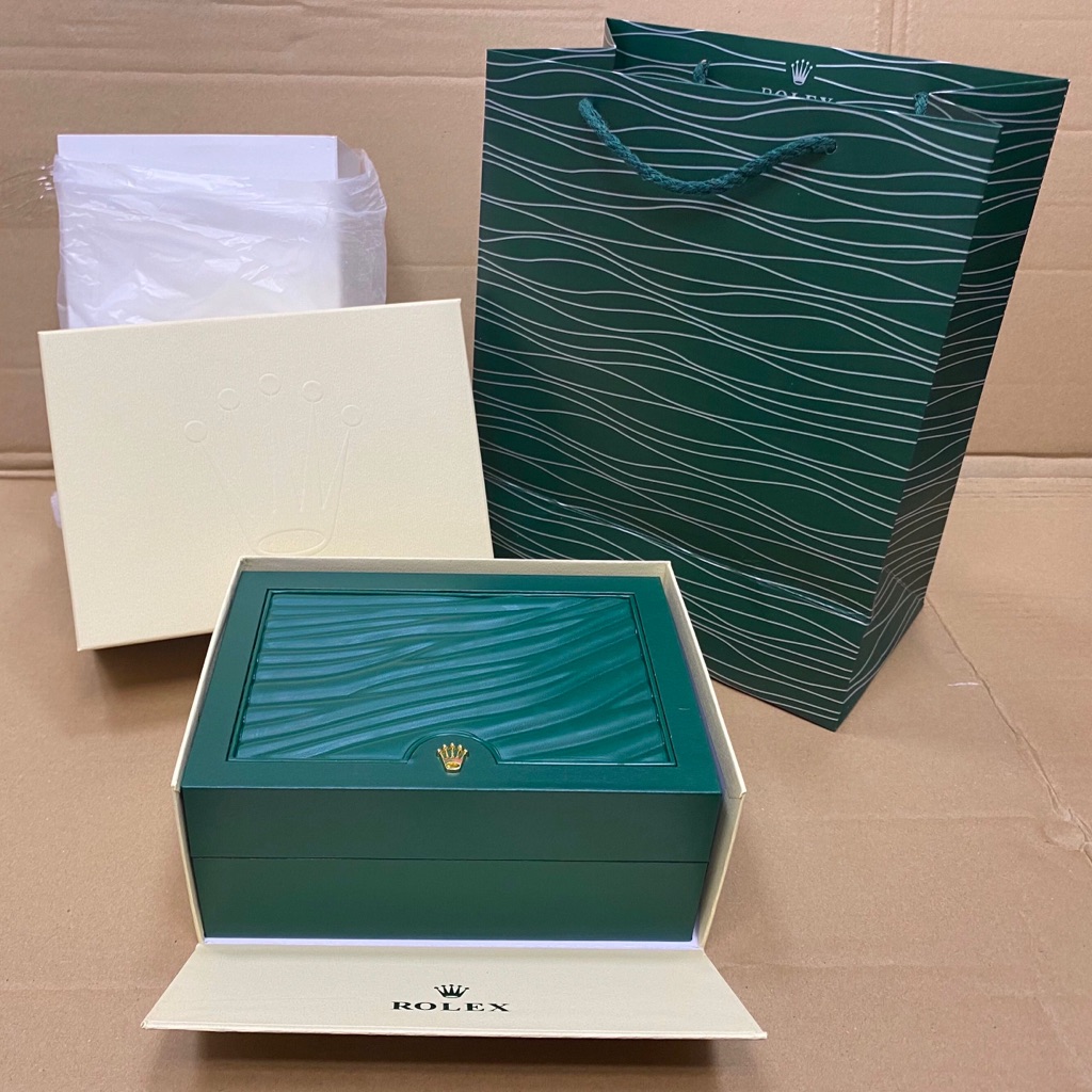 Rolex Green And Gold Watch Box Set